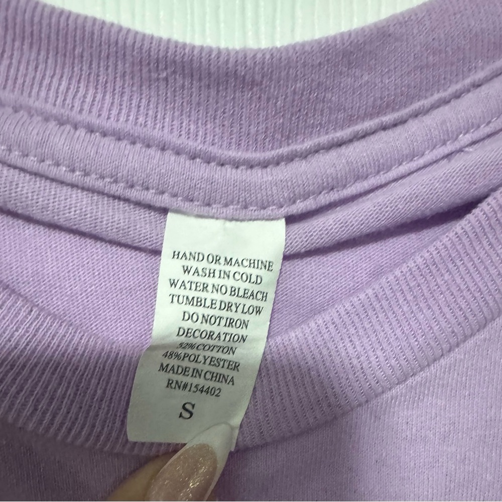 Women's Purple Graphic Tee with Yin Yang Design - Picture 2 of 2